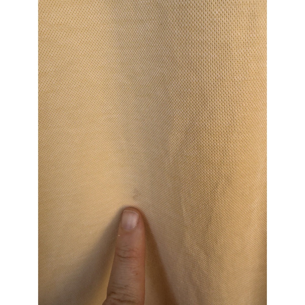 Travis Mathew Medium Golf Polo Yellow Stripes Pima Cotton Shirt Short Sleeve - Picture 6 of 7